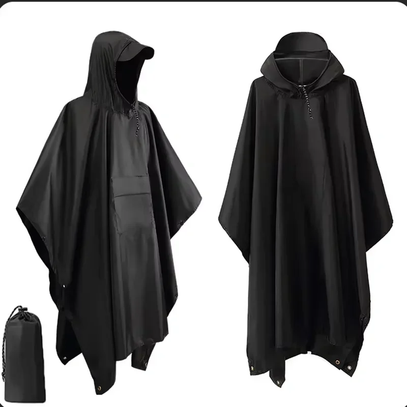 Emergency Poncho Rain - 3-in-1 다용도 군용 스타일 방수 우비: