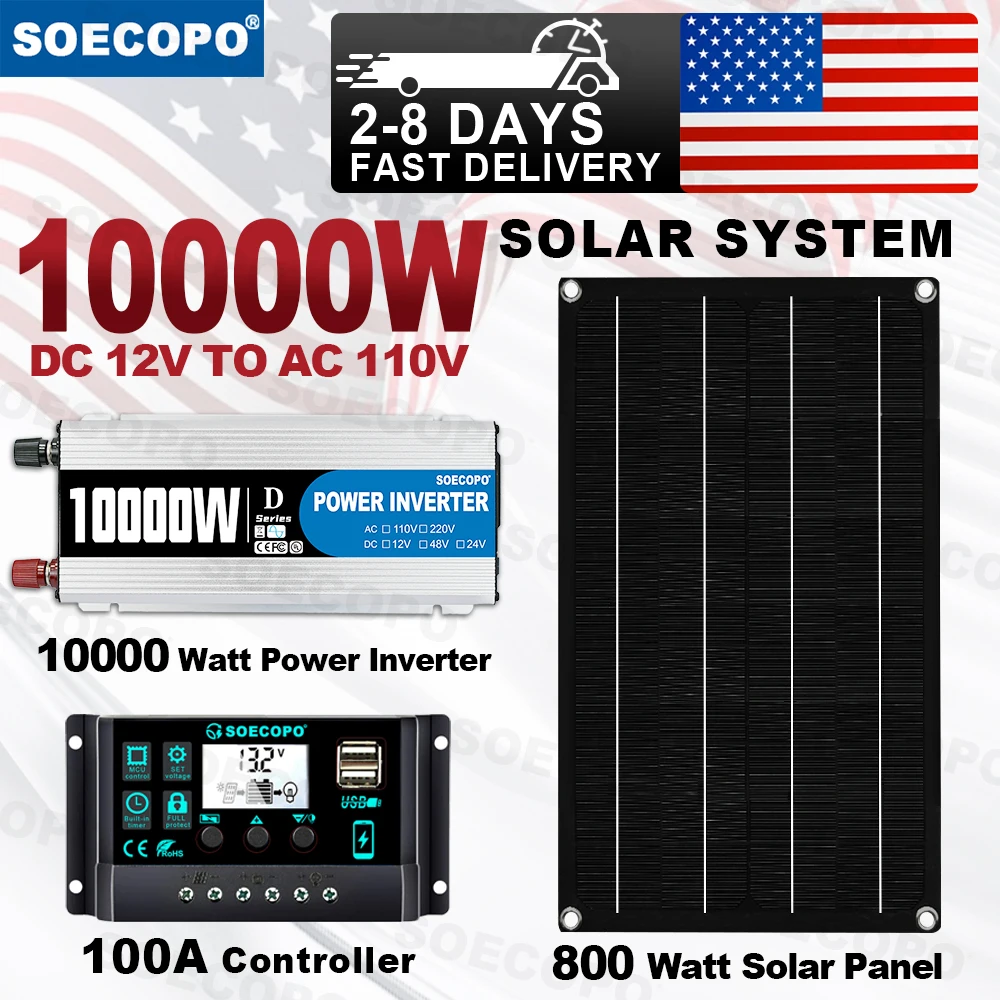 Solar Emergency Charger - SOECOPO 10000W(최대 출력), 1100W(정격 출력) 태양광