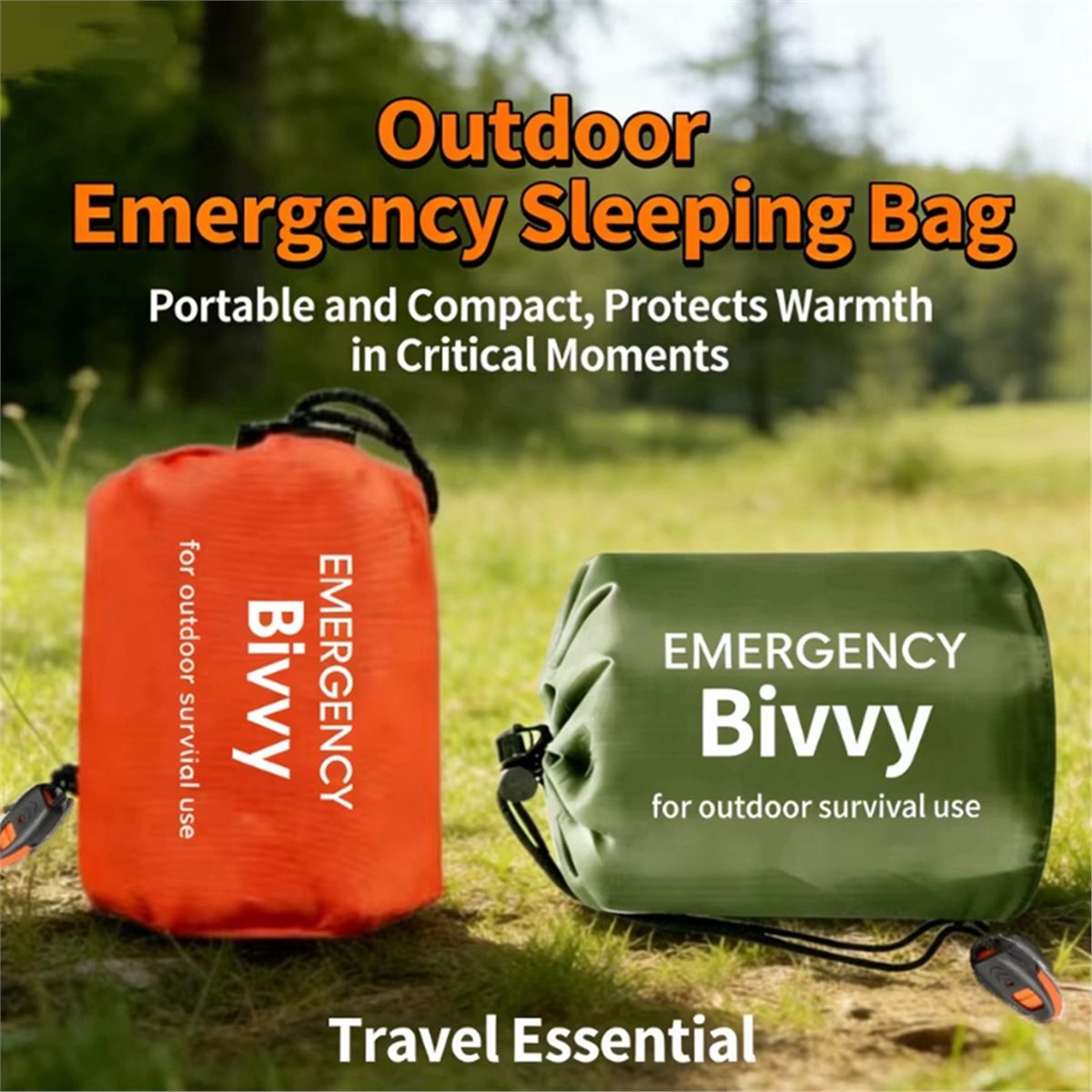 캠핑 및 등산용 비상용 침낭, 생존 담요, 보온 PE  - Bivy Bag Emergency 리뷰 및 가격