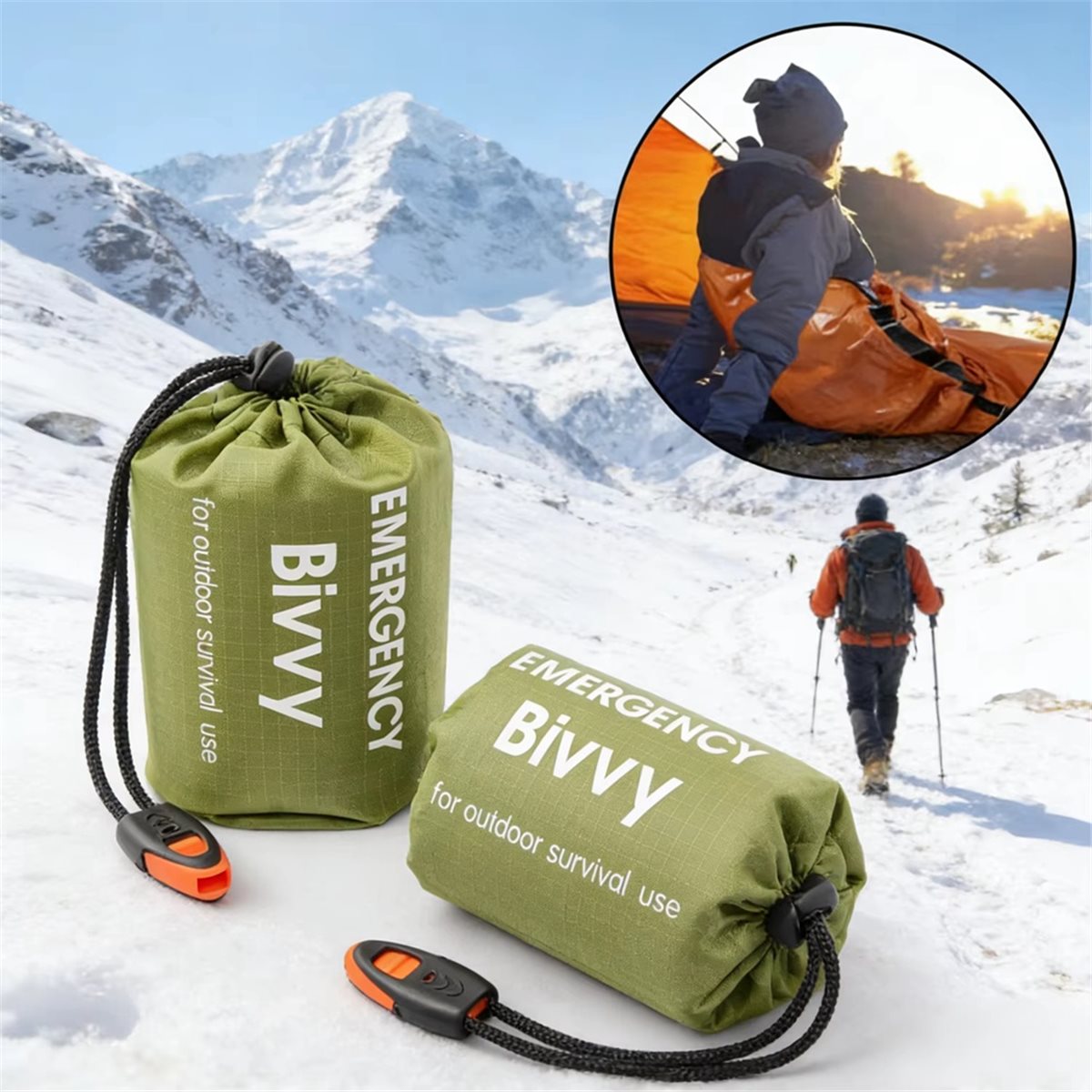 캠핑 및 등산용 비상용 침낭, 생존 담요, 보온 PE  - Bivy Bag Emergency 리뷰 및 가격